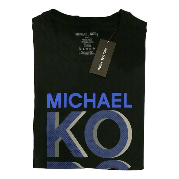 NWT MICHAEL KORS AUTHENTIC MEN'S BLACK CREW NECK SHORT SLEEVE T-SHIRT SIZE S M L - Picture 2 of 6